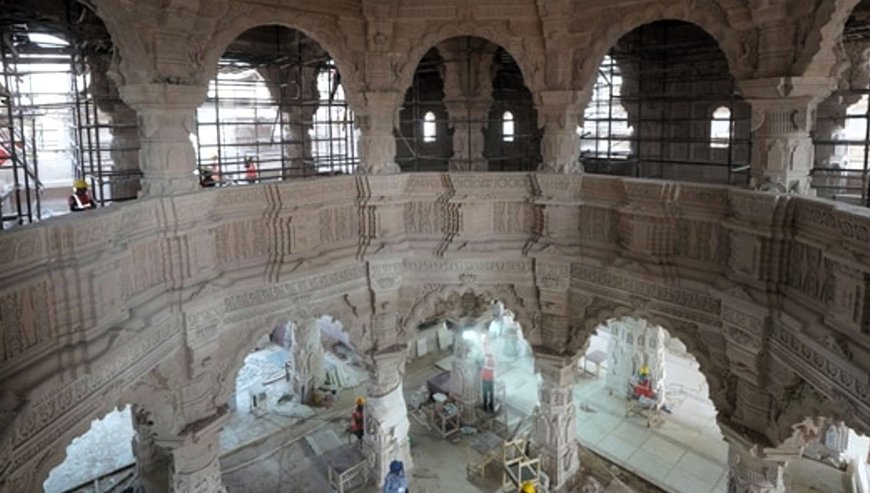 राम जन्मभूमि मंदिर: पहले मंज़िल की तरह, देखें ताजगी से भरा निर्माण!